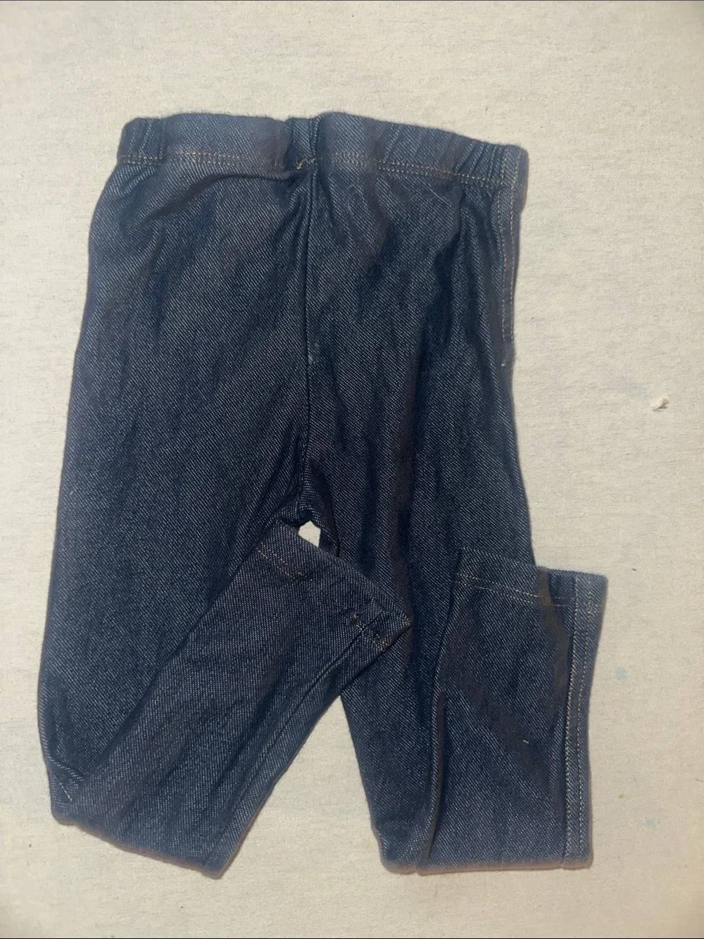Kids Size 3T Place Dark Blue Denim-Look Stretch Pants